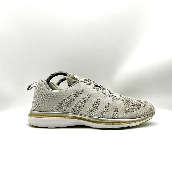 APL Shoes Women Size 11 Techloom Pro Cream Gold White Sneakers - Picture 1 of 6